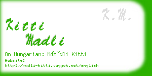 kitti madli business card